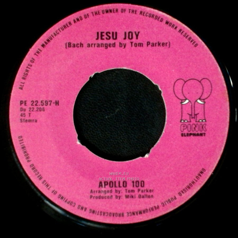 Apollo 100 - Exercise In-A-Minor / Jesu Joy (Bach Arranged By Tom Parker) side B