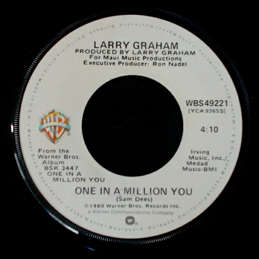 Larry Graham With Graham Central Station / Larry Graham - The Entertainer / One In A Million You side B