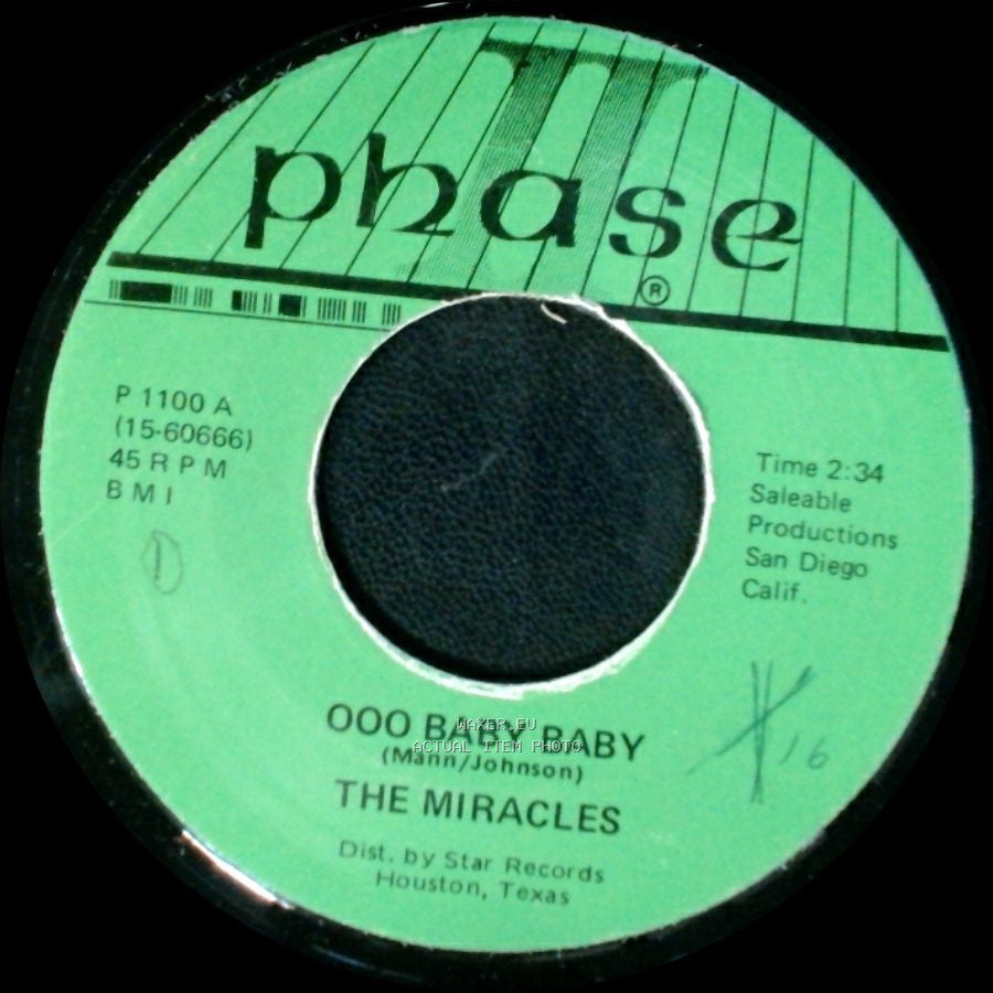 The Miracles / Freda Payne - Ooo Baby Baby / Band Of Gold side A