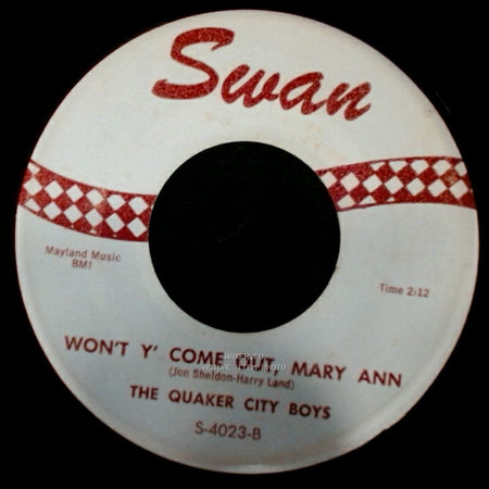 The Quaker City Boys - Teasin' / Won't Y' Come Out, Mary Ann side B