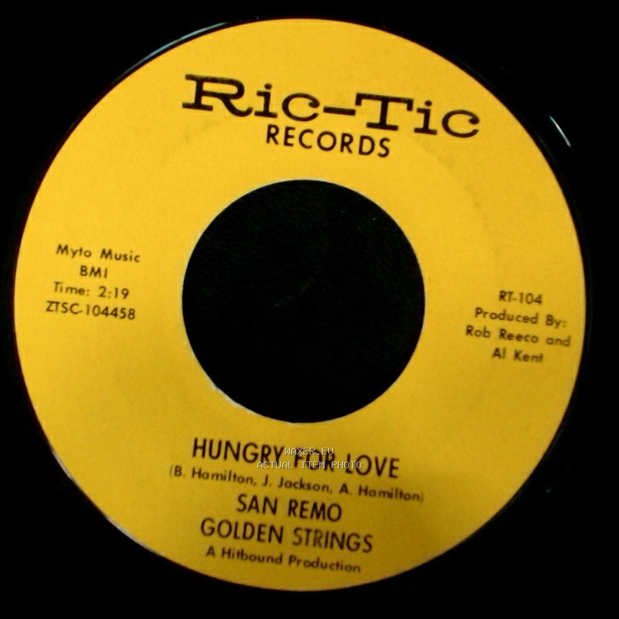 San Remo Golden Strings / Bob Wilson And The San Remo Quartet - Hungry For Love / All Turned On side A