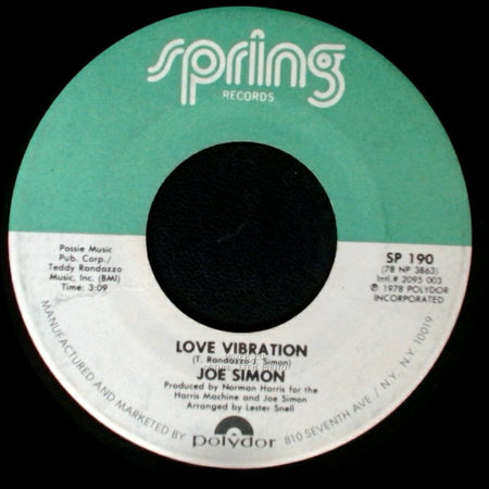 Joe Simon - Love Vibration (Disco Version) / Love Vibration side B