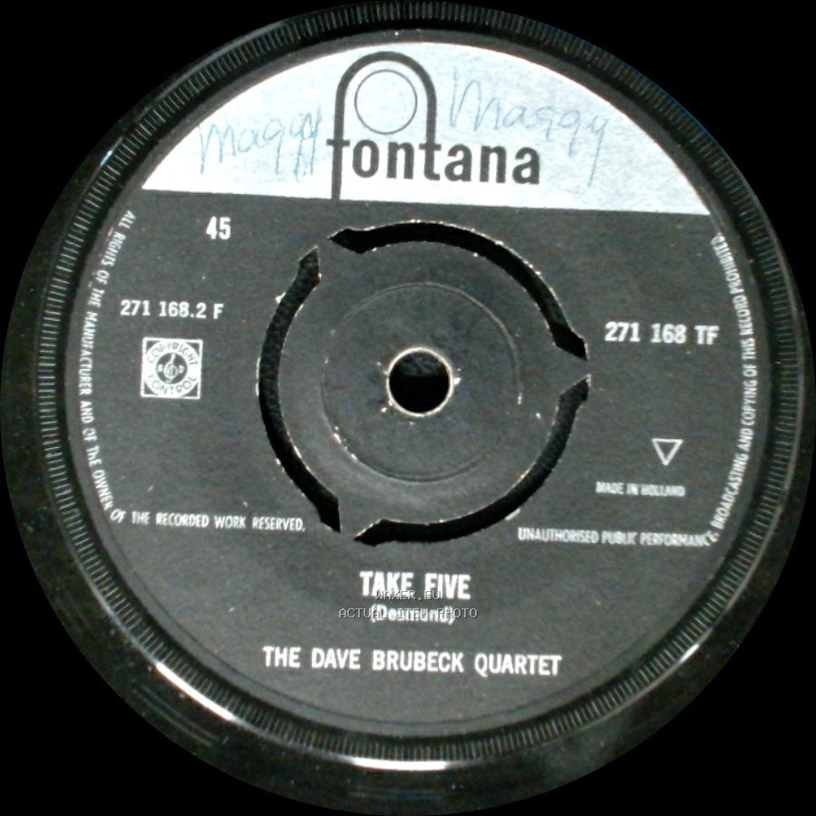The Dave Brubeck Quartet - Take Five / Blue Rondo A La Turk side A