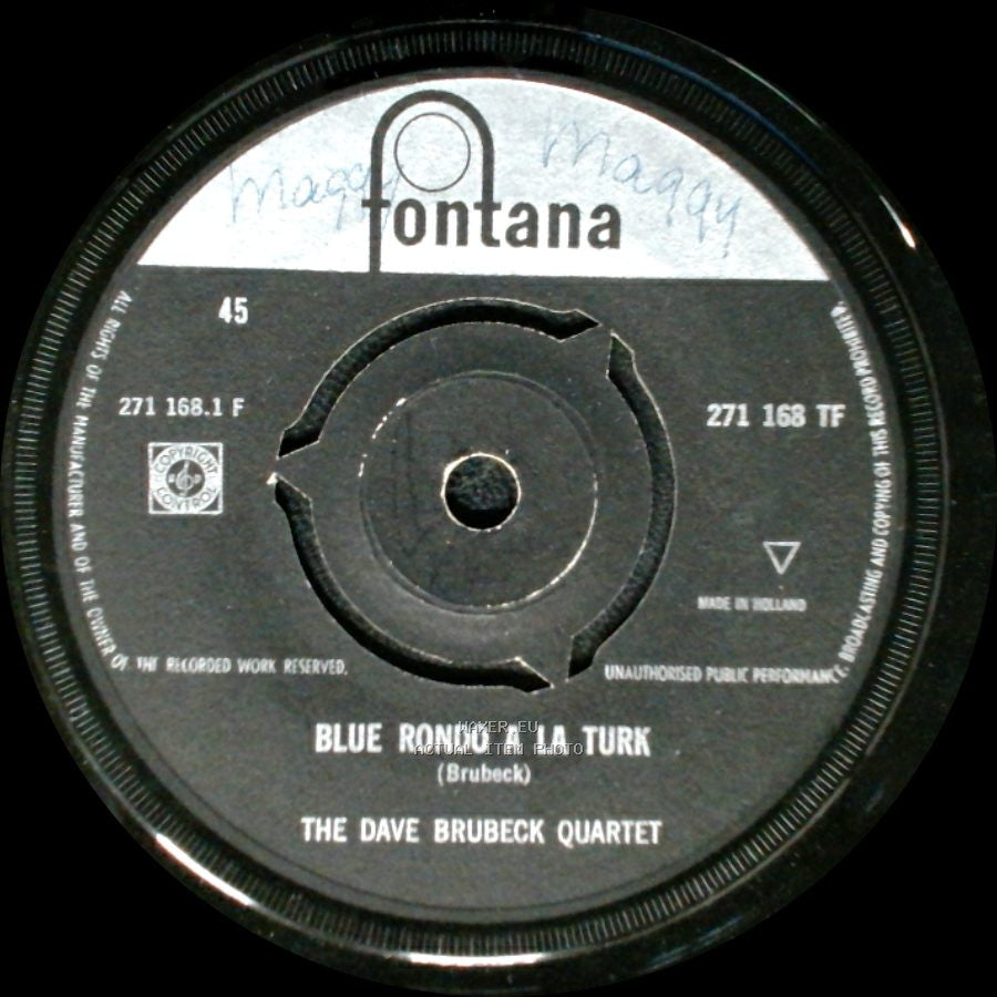 The Dave Brubeck Quartet - Take Five / Blue Rondo A La Turk side B