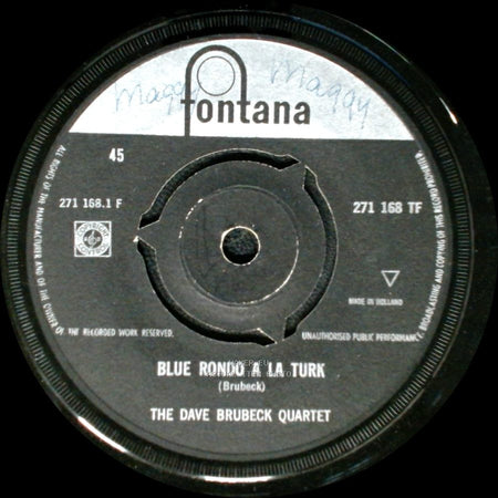 The Dave Brubeck Quartet - Take Five / Blue Rondo A La Turk side B