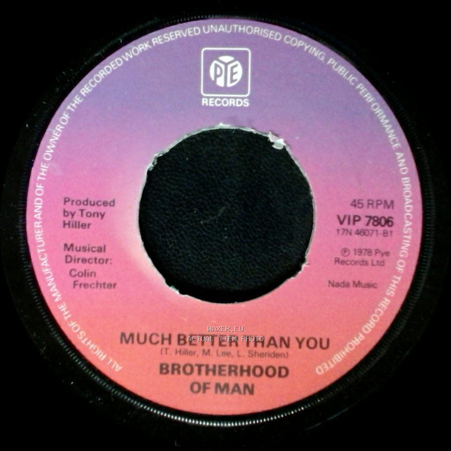 Brotherhood Of Man - Much Better Than You / Beautiful Lover side A