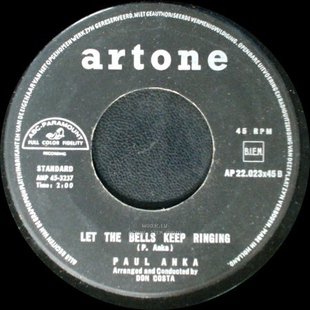 Paul Anka - Let The Bells Keep Ringing / Crazy Love side A