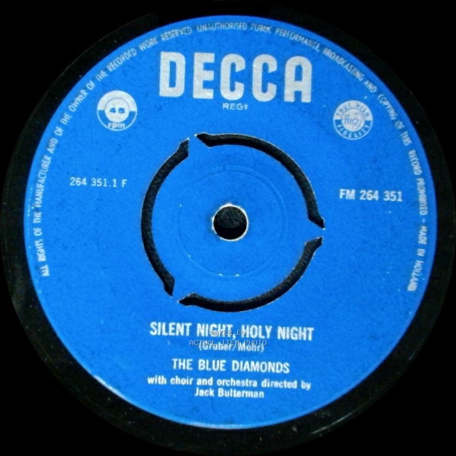 The Blue Diamonds - Mary's Boy Child / Silent Night, Holy Night side B