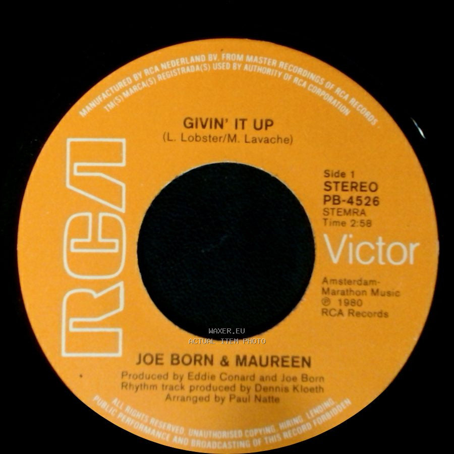 Joe Born & Maureen / Joe Born - Givin' It Up / It Ain't Where You Been side A