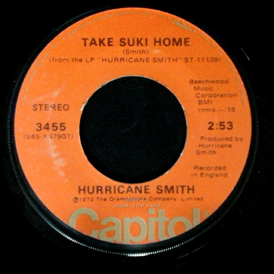 Hurricane Smith - Who Was It? / Take Suki Home side B