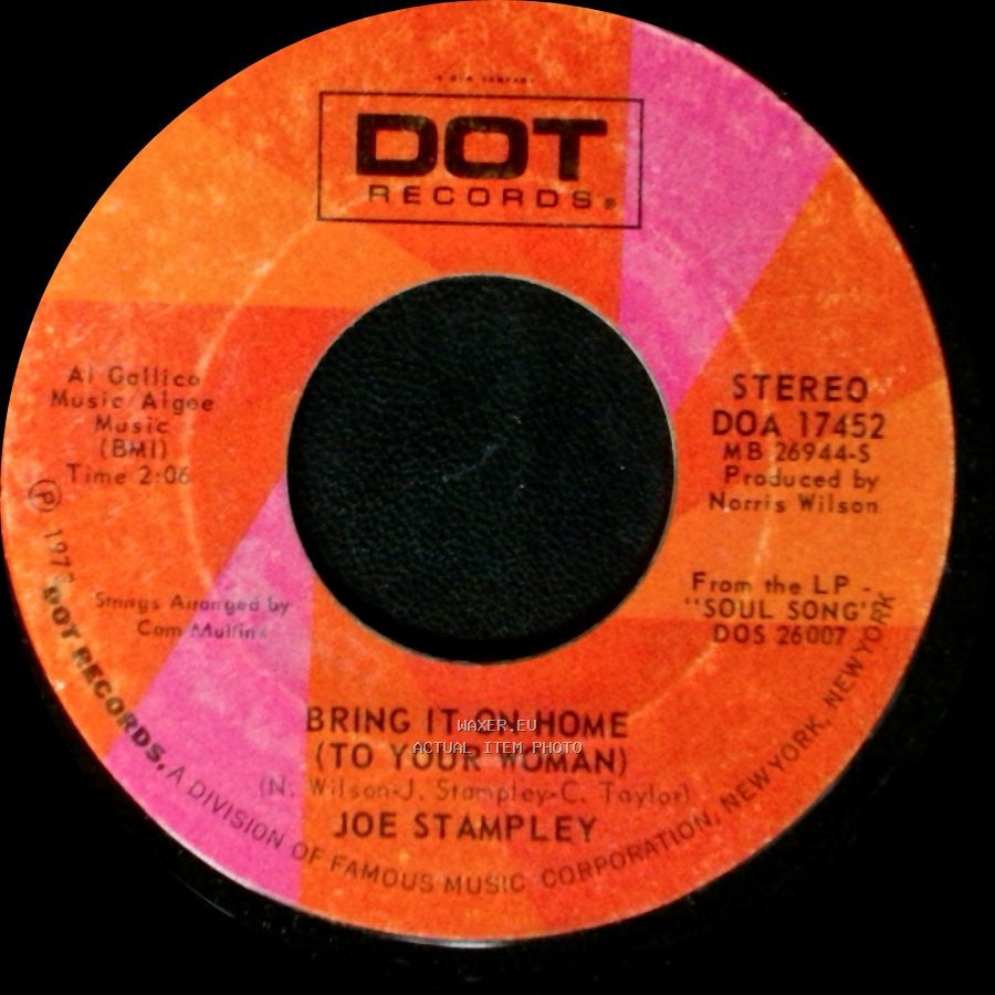 Joe Stampley - You Make Life Easy / Bring It On Home (To Your Woman) side A