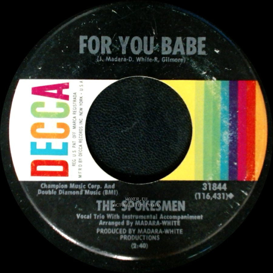 The Spokesmen - The Dawn Of Correction / For You Babe side A