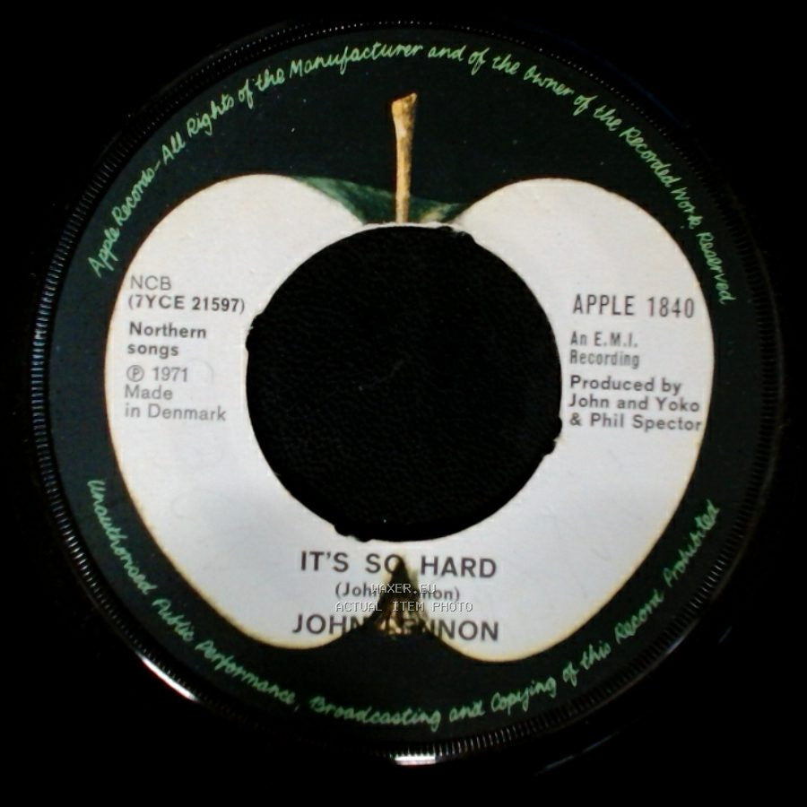 John Lennon - Imagine / It's So Hard side B