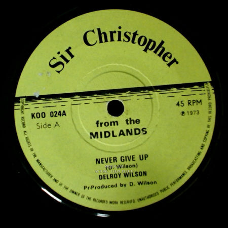 Delroy Wilson - Never Give Up / Version side A