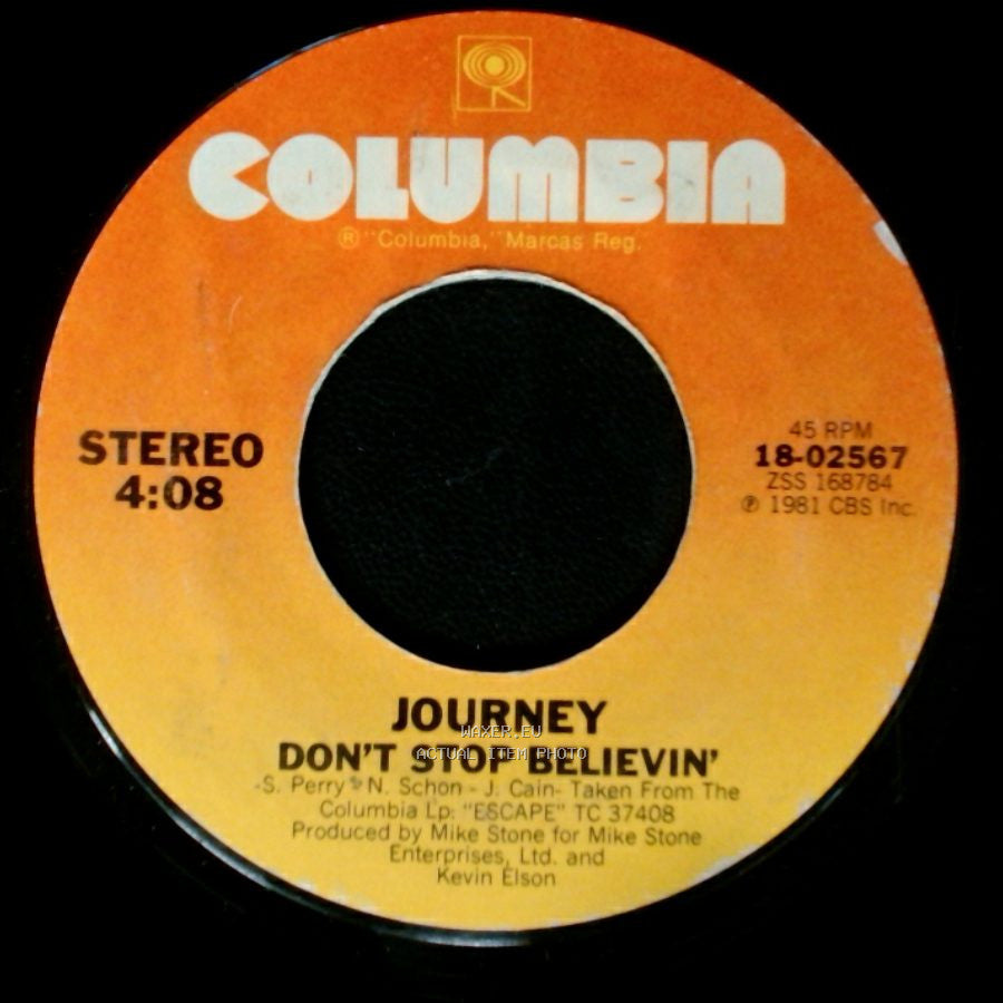 Journey - Don't Stop Believin' / Natural Thing side A