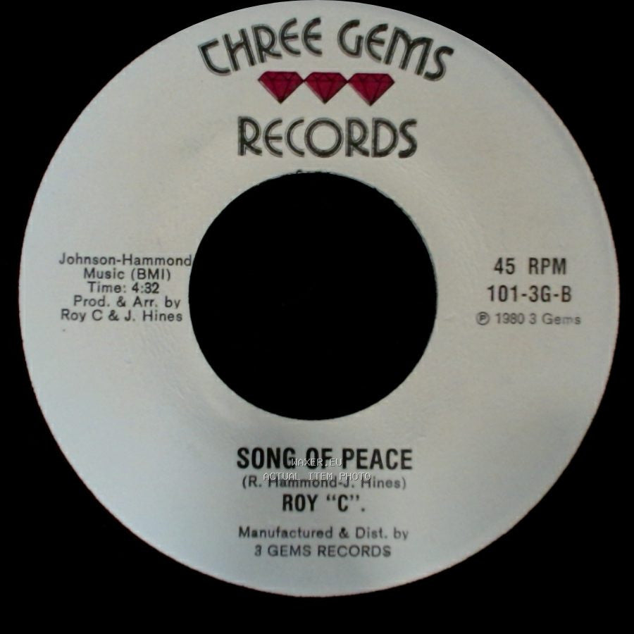 Roy "C". - Song Of Peace / To Make You Feel Like A Woman side A