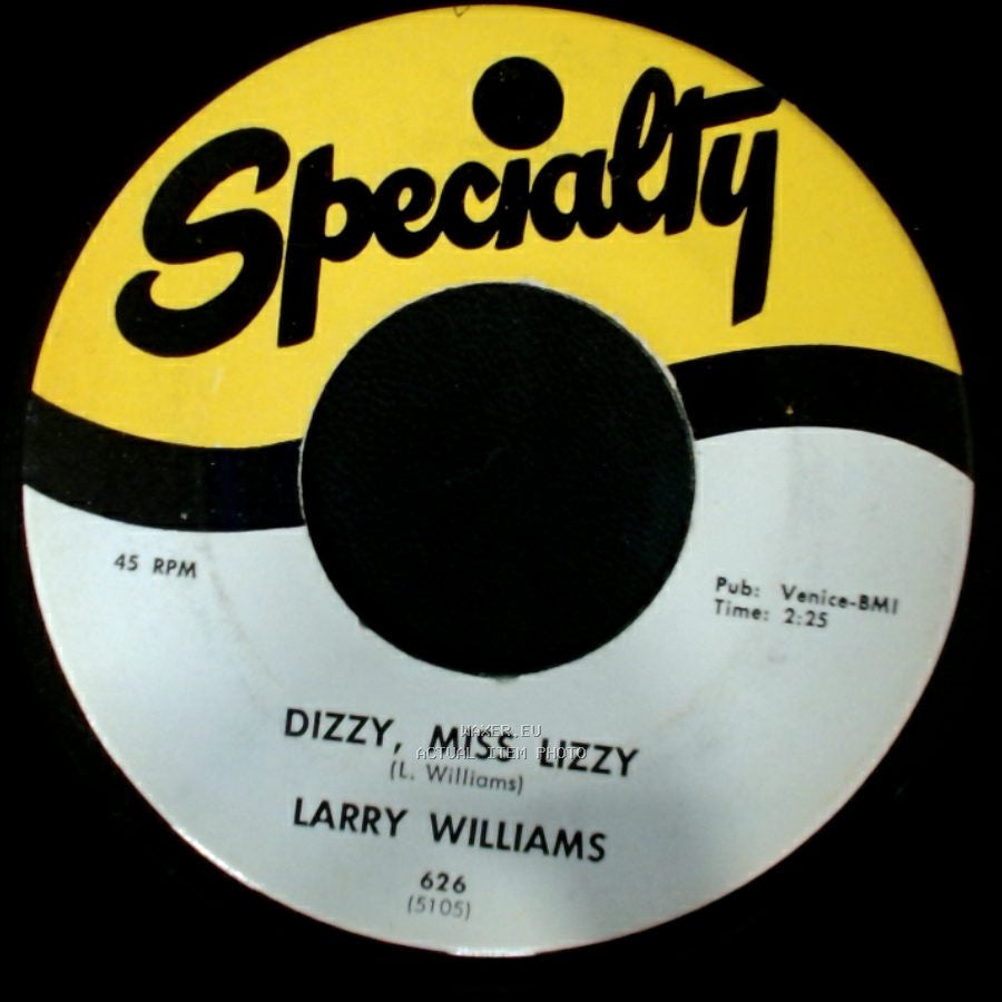 Larry Williams - Slow Down / Dizzy, Miss Lizzy side B