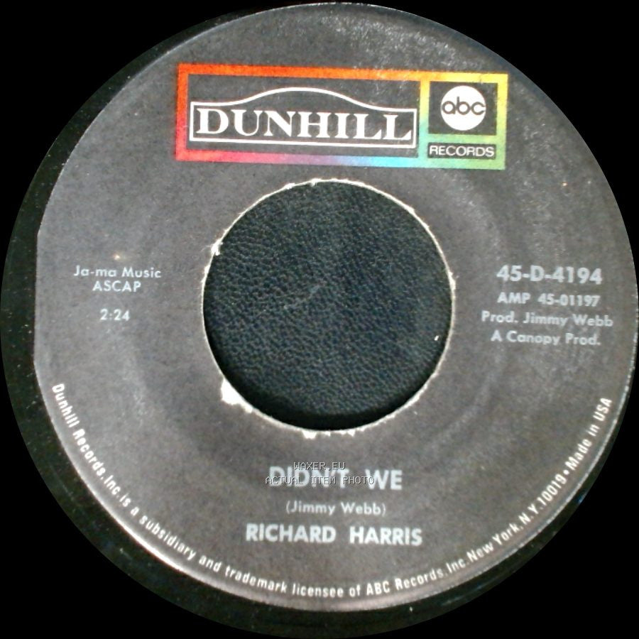 Richard Harris - Didn't We / Paper Chase side A
