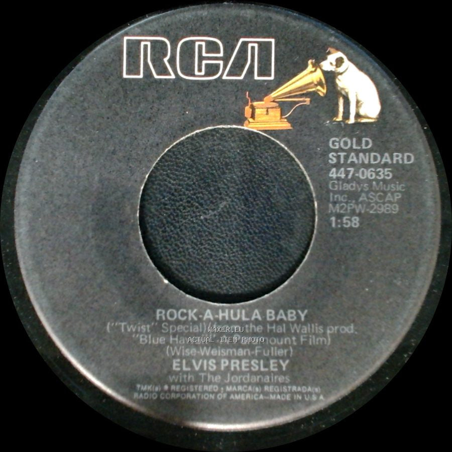 Elvis Presley / Elvis Presley With The Jordanaires - Rock-A-Hula Baby / Can't Help Falling In Love side A