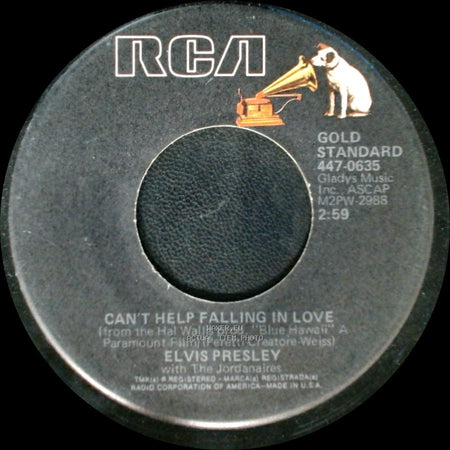 Elvis Presley / Elvis Presley With The Jordanaires - Rock-A-Hula Baby / Can't Help Falling In Love side B