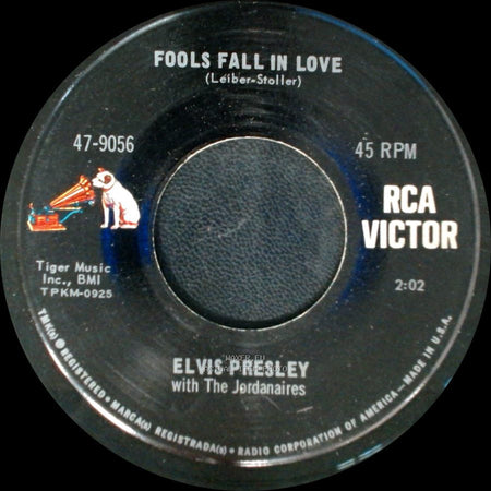 Elvis Presley With The Jordanaires / Elvis Presley With The Jordanaires And The Imperials Quartet - Fools Fall In Love / Indescribably Blue side A