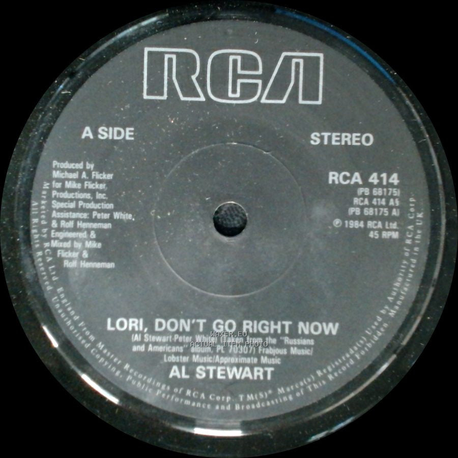 Al Stewart - Lori, Don't Go Right Now / Accident On 3Rd Street side A