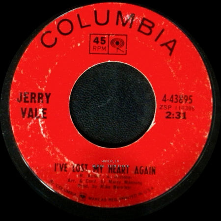 Jerry Vale - I've Lost My Heart Again / Somewhere side A
