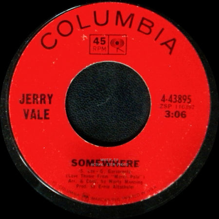 Jerry Vale - I've Lost My Heart Again / Somewhere side A