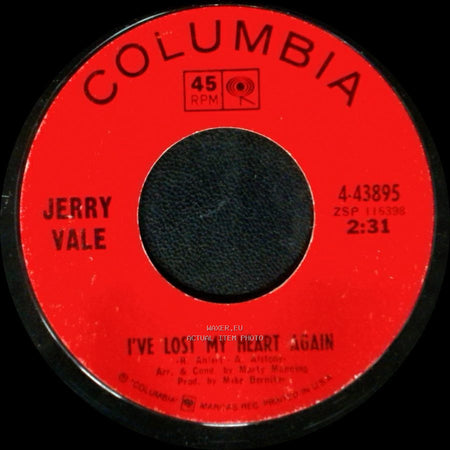Jerry Vale - I've Lost My Heart Again / Somewhere side B