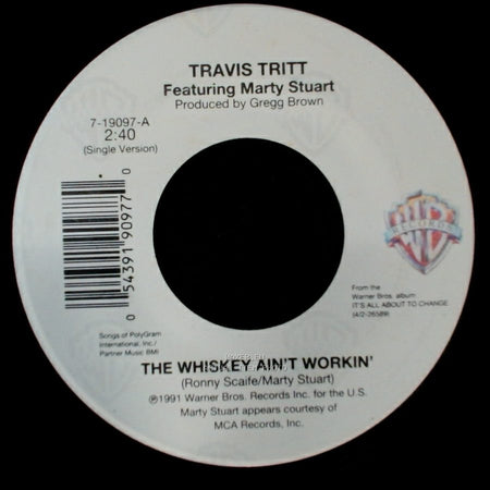 Travis Tritt Featuring Little Feat / Travis Tritt Featuring Marty Stuart - Bible Belt / The Whiskey Ain't Workin' side B