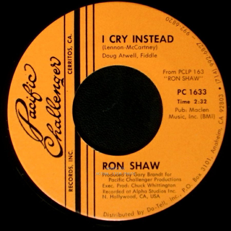 Ron Shaw - I Cry Instead / Kansas City side A