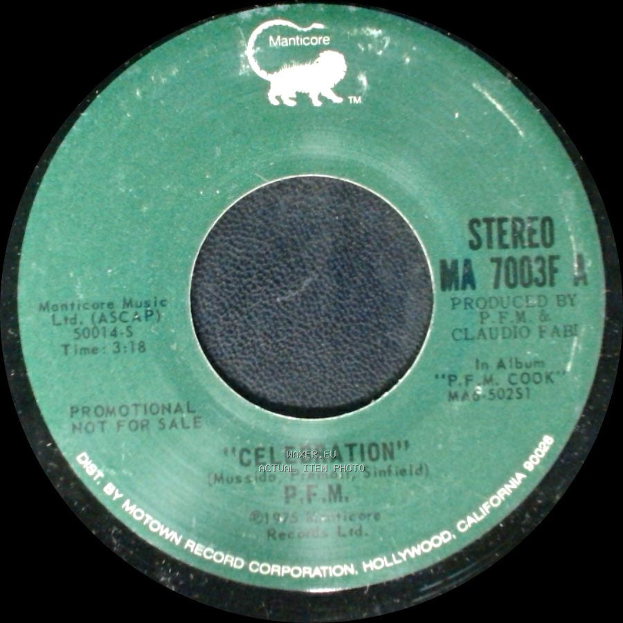P.F.M. - Celebration / Celebration side B