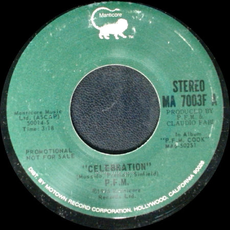 P.F.M. - Celebration / Celebration side B