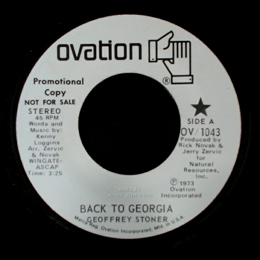 Geoffrey Stoner - Back To Georgia / Back To Georgia side B