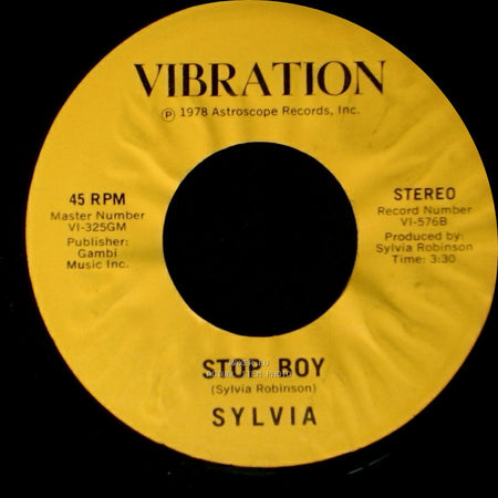 Sylvia - Stop Boy / Automatic Lover side B