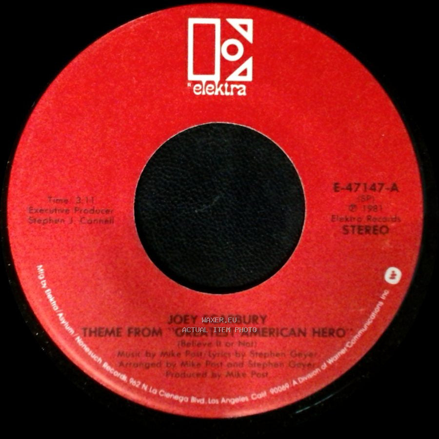 Joey Scarbury - Little Bit Of Us / Theme From "Greatest American Hero" (Believe It Or Not) side B