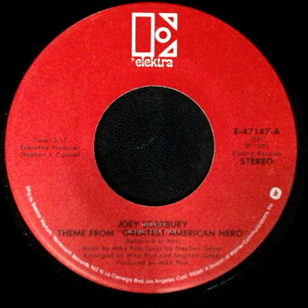 Joey Scarbury - Little Bit Of Us / Theme From "Greatest American Hero" (Believe It Or Not) side B