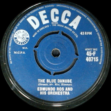Edmundo Ros And His Orchestra - The Blue Danube / Spanish Gipsy Dance side A