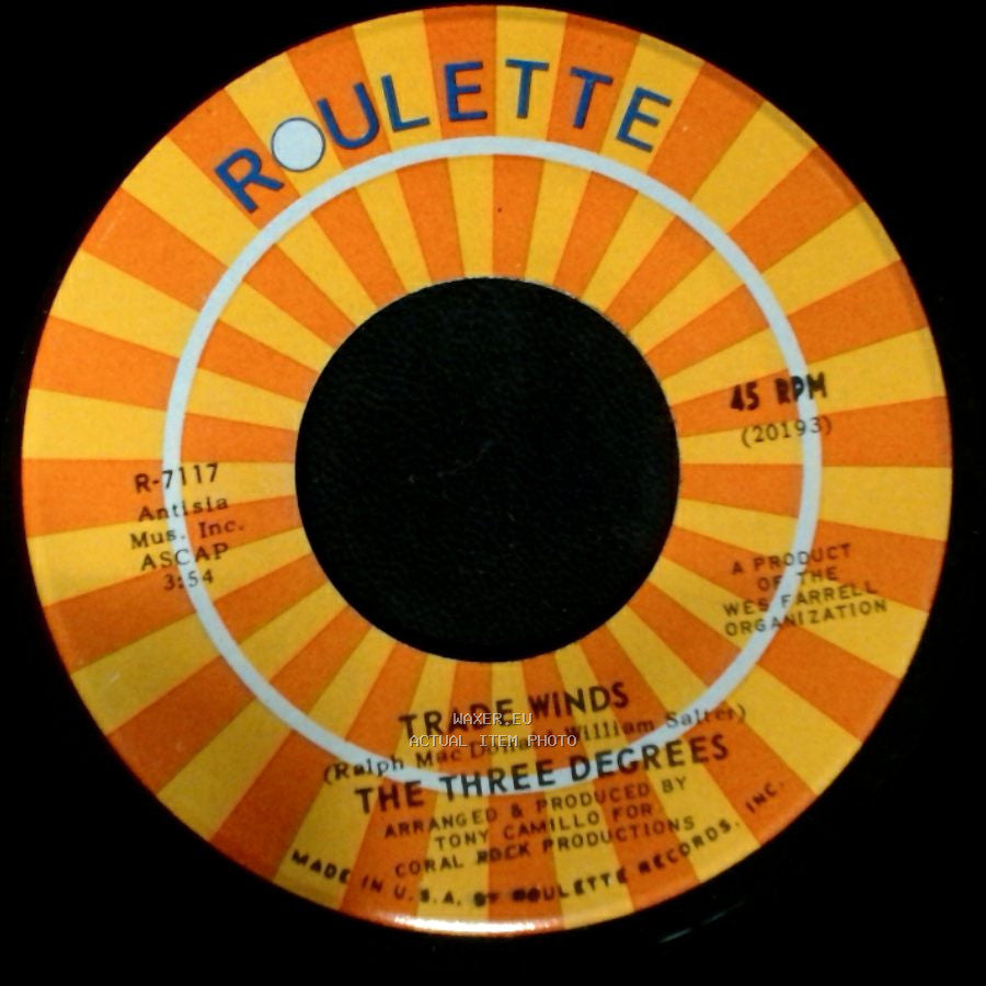 The Three Degrees - I Turn To You / Trade Winds side B