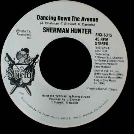 Sherman Hunter - Dancing Down The Avenue / Dancing Down The Avenue side B