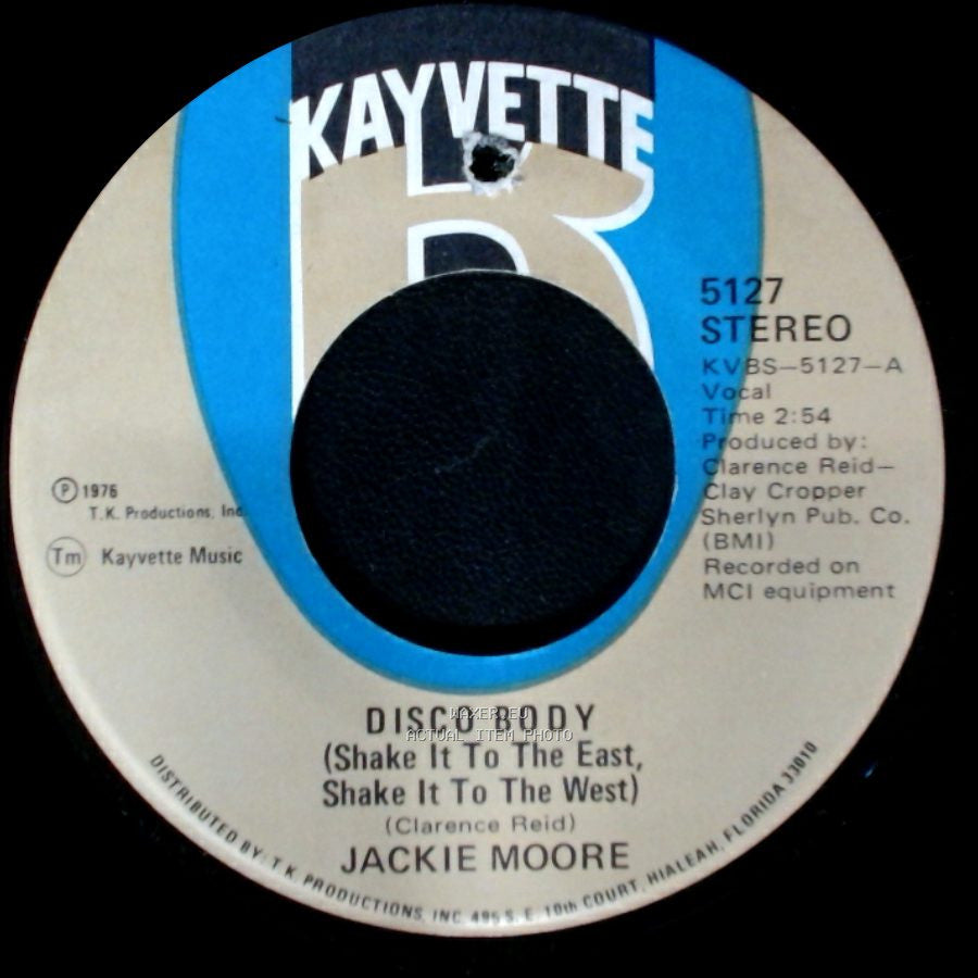 Jackie Moore - Tired Of Hiding / Disco Body (Shake It To The East, Shake It To The West) side B