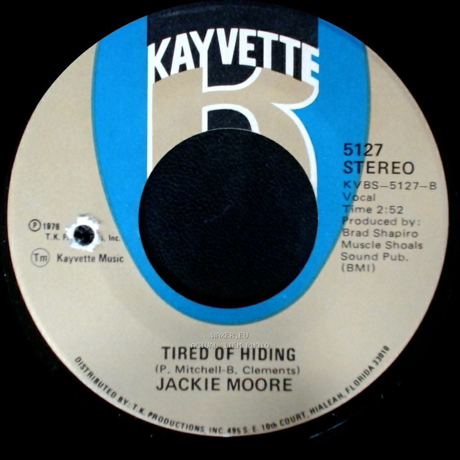 Jackie Moore - Tired Of Hiding / Disco Body (Shake It To The East, Shake It To The West) side B