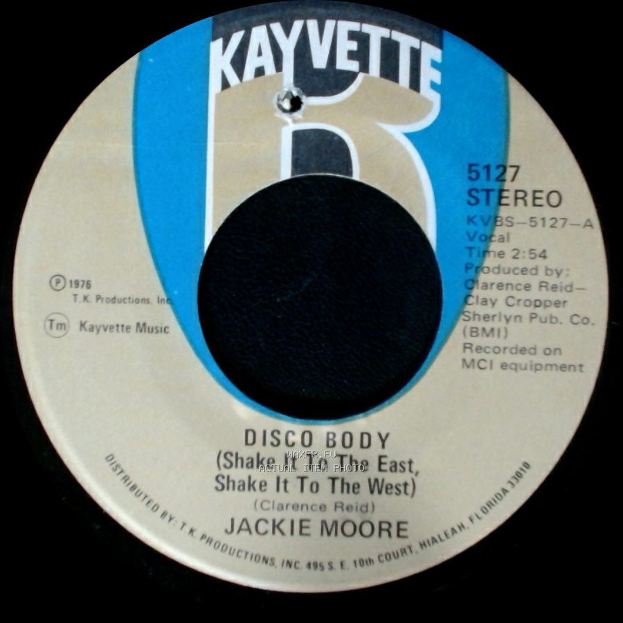 Jackie Moore - Tired Of Hiding / Disco Body (Shake It To The East, Shake It To The West) side A