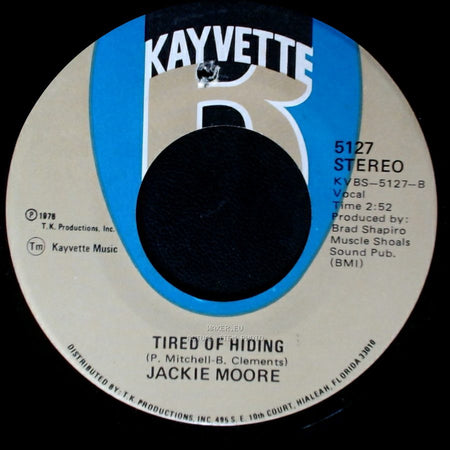 Jackie Moore - Tired Of Hiding / Disco Body (Shake It To The East, Shake It To The West) side B