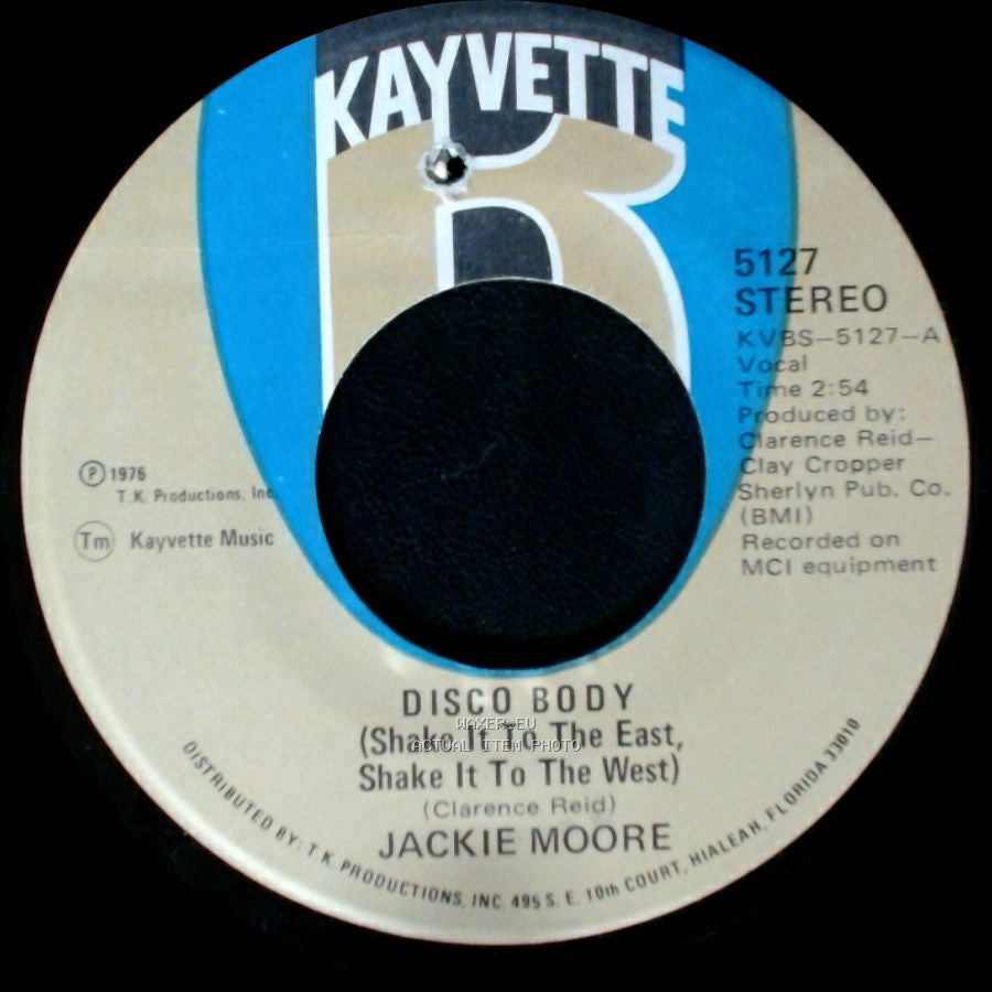 Jackie Moore - Tired Of Hiding / Disco Body (Shake It To The East, Shake It To The West) side A