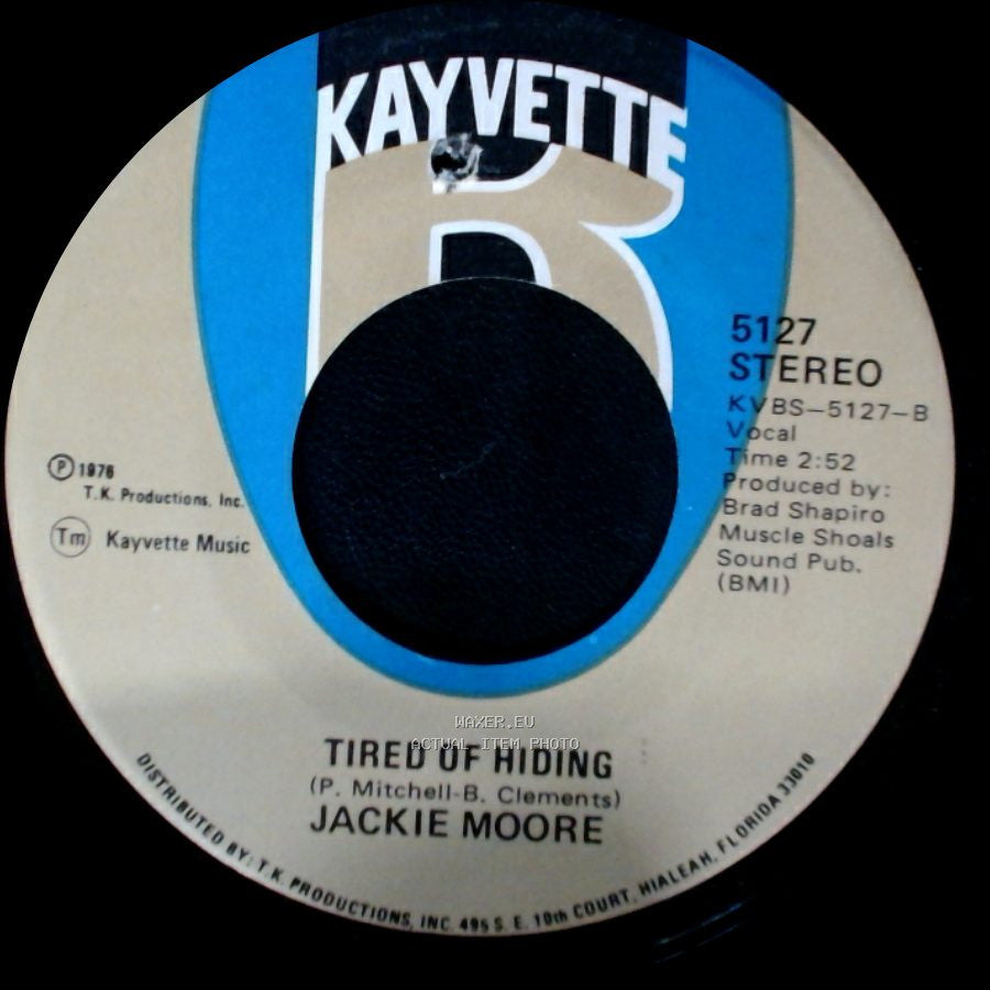 Jackie Moore - Tired Of Hiding / Disco Body (Shake It To The East, Shake It To The West) side B