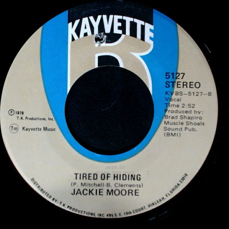 Jackie Moore - Tired Of Hiding / Disco Body (Shake It To The East, Shake It To The West) side A