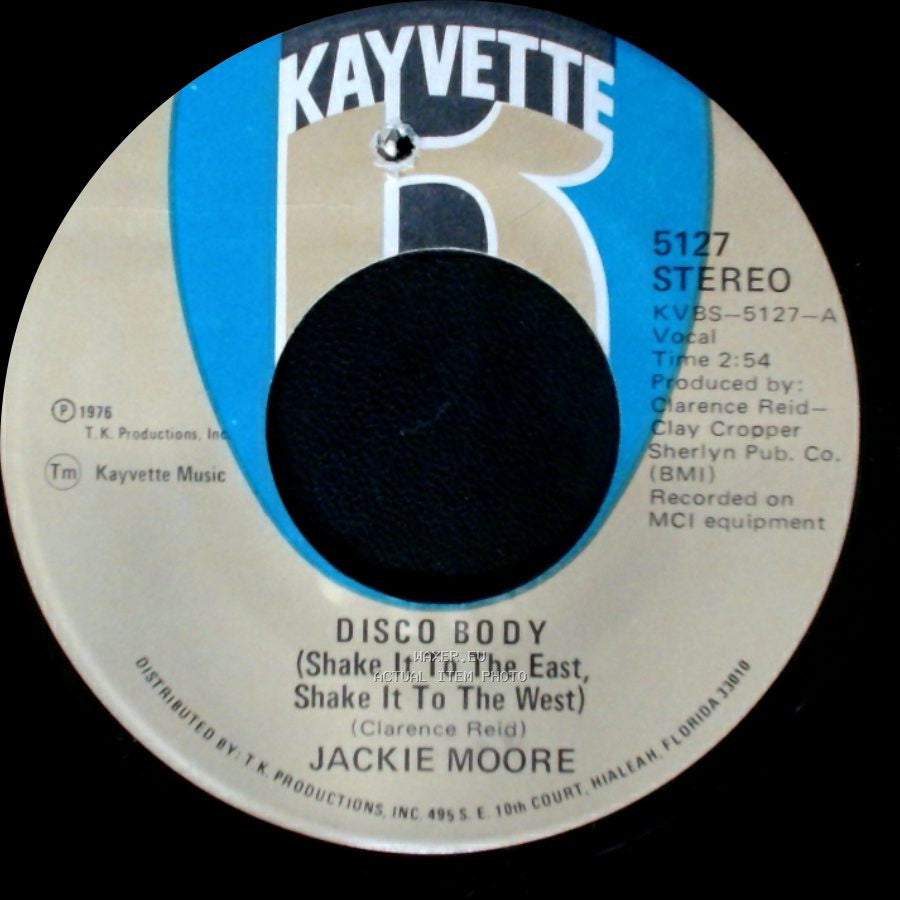 Jackie Moore - Tired Of Hiding / Disco Body (Shake It To The East, Shake It To The West) side B