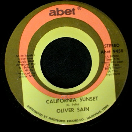 Oliver Sain - Booty Bumpin' (The Double Bump) / California Sunset side A