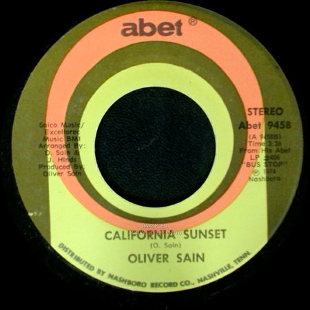 Oliver Sain - Booty Bumpin' (The Double Bump) / California Sunset side B